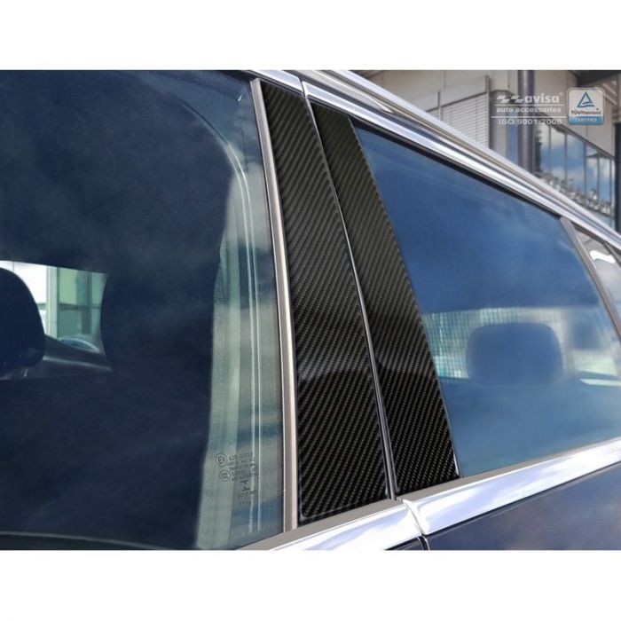 B-Säulen Blende passend für Mercedes-Benz C-Klasse W205 Limousine 2014-2021  Schwarz Carbon AutoStyle - #1 in auto-accessoires