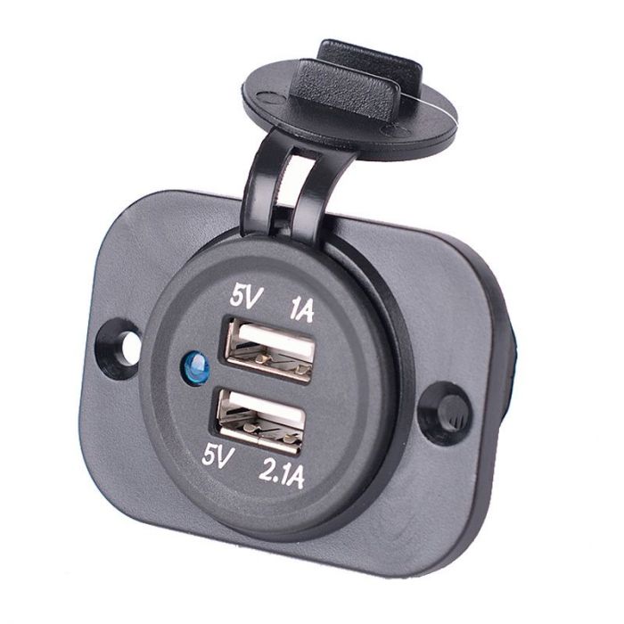 Einbau USB Adapter 2xUSB 5V-2,1A&1A/Input 12V-24V AutoStyle - #1 in  auto-accessoires