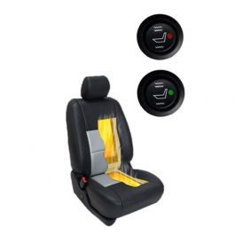 Housse de sièges universel en cuir/textile 'Comfortline' Noir/Gris +  Lisière blanc - 11-pièces - adapté aux Side-Airbags AutoStyle - #1 in  auto-accessoires
