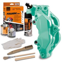 Foliatec Vehicle/Car Brake Caliper Paint/Engine Lacquer - Turquoise (3 Part  Kit)