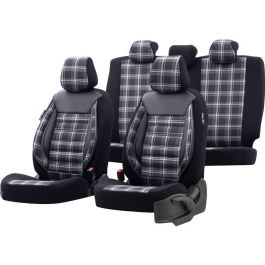 Lot de 5 housses de siège de voiture Nappa - Ensemble complet avec cuir  imperméable - Compatible avec airbag - Housse de coussin universelle pour  la