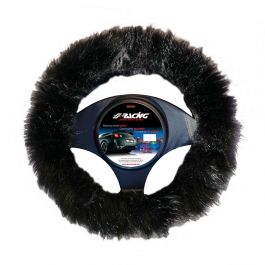 Simoni Racing Couvre-Volant Fluffy Fur - Rouge - 37-39cm AutoStyle - #1 in  auto-accessoires